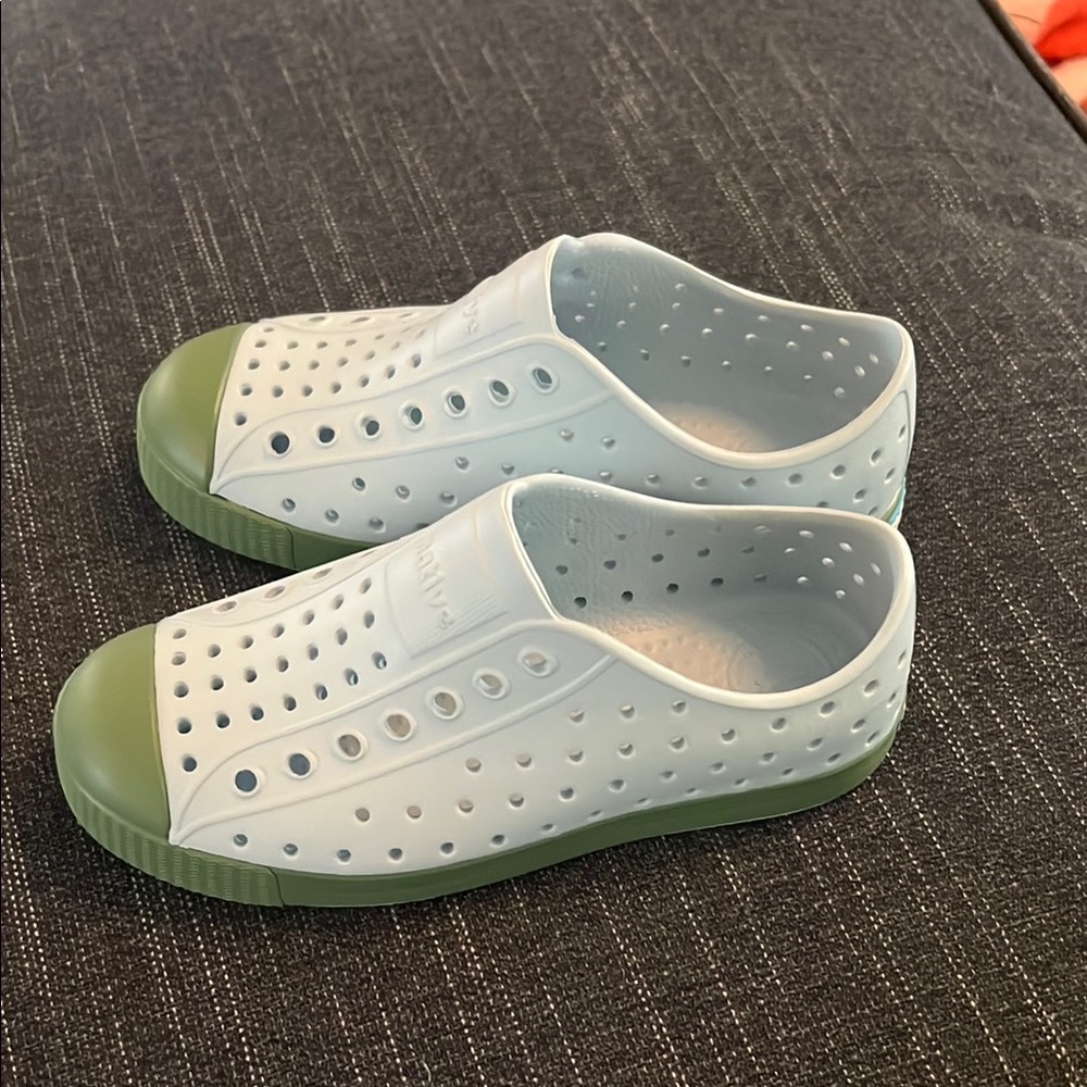 Brand new size kids 13 Native Shoes - light blue and green